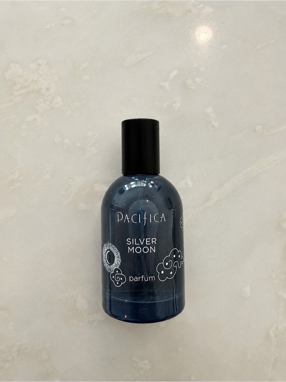 Pacifica Silver Moon Parfum Spray — navy bottle with black cap